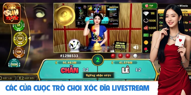 Các cửa cược trò chơi Xóc Đĩa Live SUMCLUB